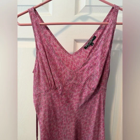Vintage Betsey Johnson Pink Silk Printed Midi Dress Medium - threedaughtersproperties.com Vintage Betsey Johnson Pink Silk Printed Midi Dress Medium - threedaughtersproperties.com